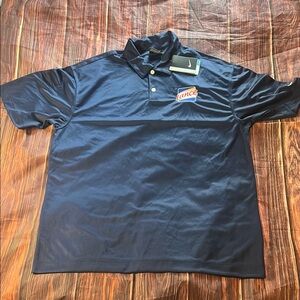 Lance Crackers Mens Nike Golf Dri-Fit Large Blue Polo